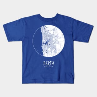 Perth, Australia City Map - Full Moon Kids T-Shirt